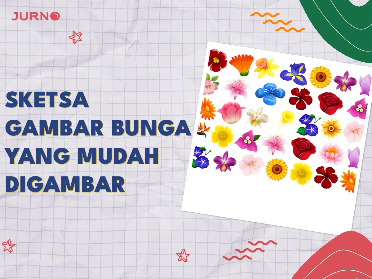 8 Sketsa Gambar Bunga yang Mudah Digambar dan Cantik