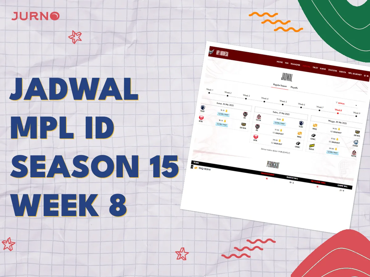 Jadwal MPL ID Season 15 Week 8 (16-18 Mei 2025) Jadwal MPL ID Season 15 Week 8 (16-18 Mei 2025)